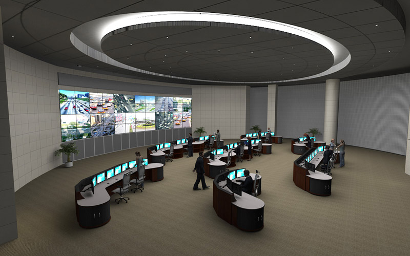 弧形調(diào)度控制臺(tái)圖片