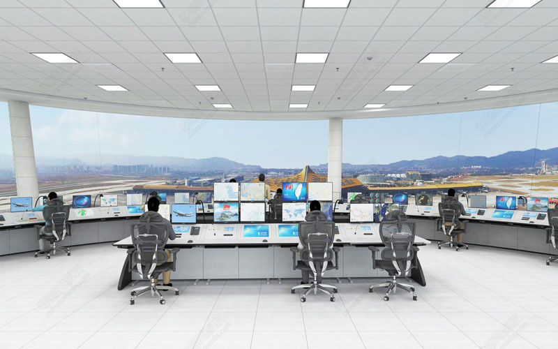 某飛機(jī)場塔臺管制指揮中心控制臺項(xiàng)目圖片