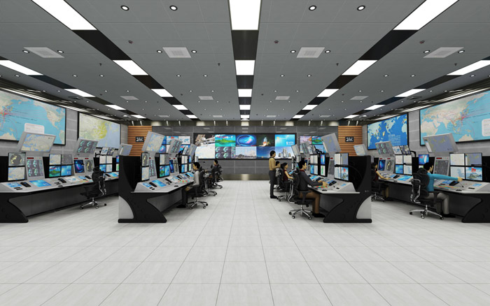 某機(jī)場(chǎng)航空指揮中心大廳效果圖