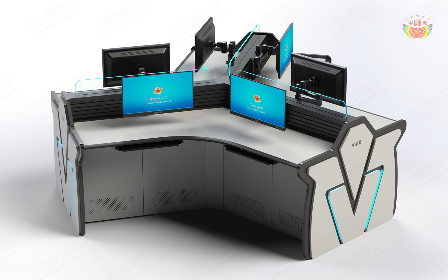 作戰(zhàn)指揮中心操作臺圖片